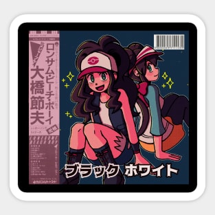 vaporwave anime aesthetic hilda rosa gen 5 video game Sticker